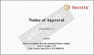 Notice of Aproval